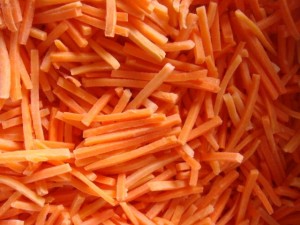 frozen carrot slice